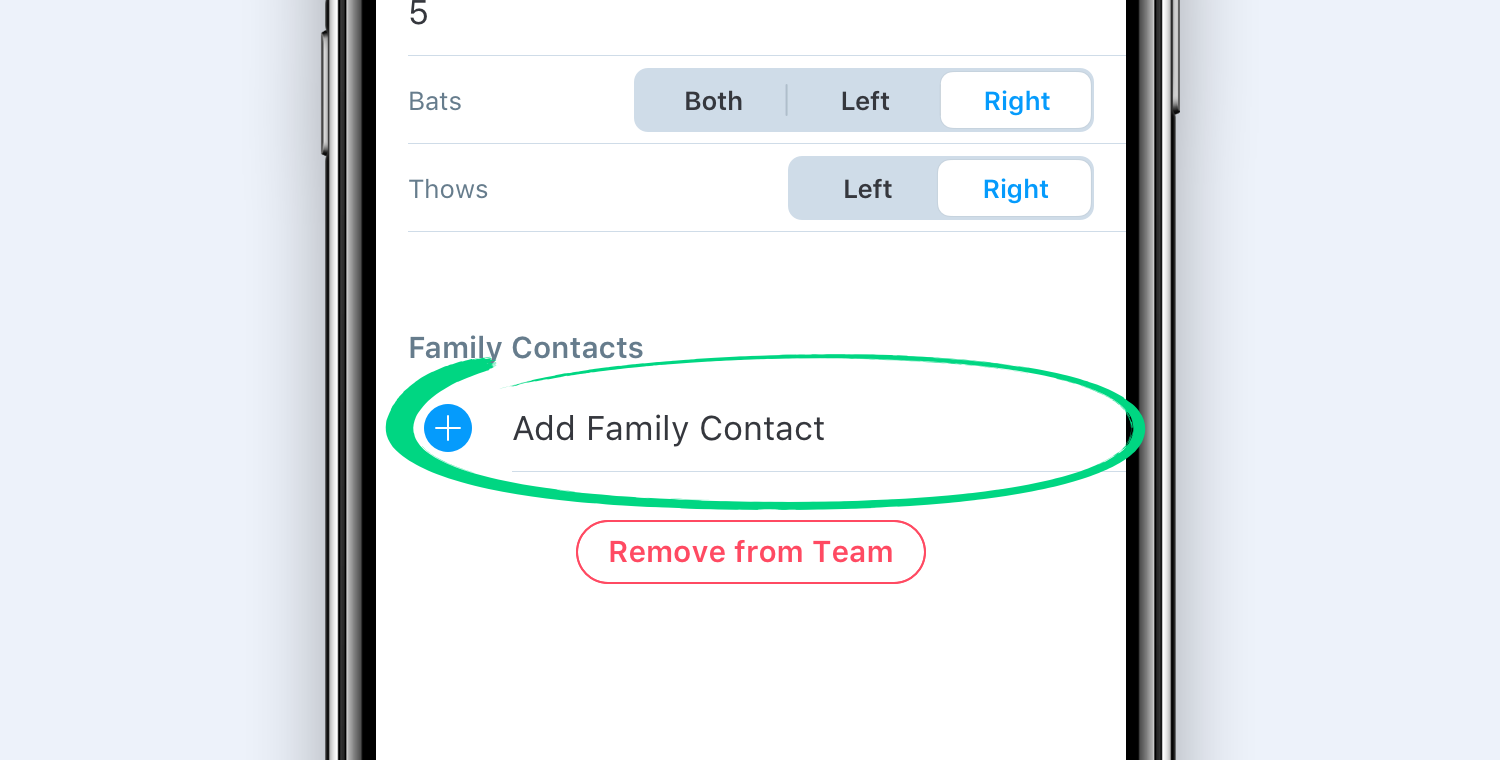 Adding Players and Family Members Team Manager