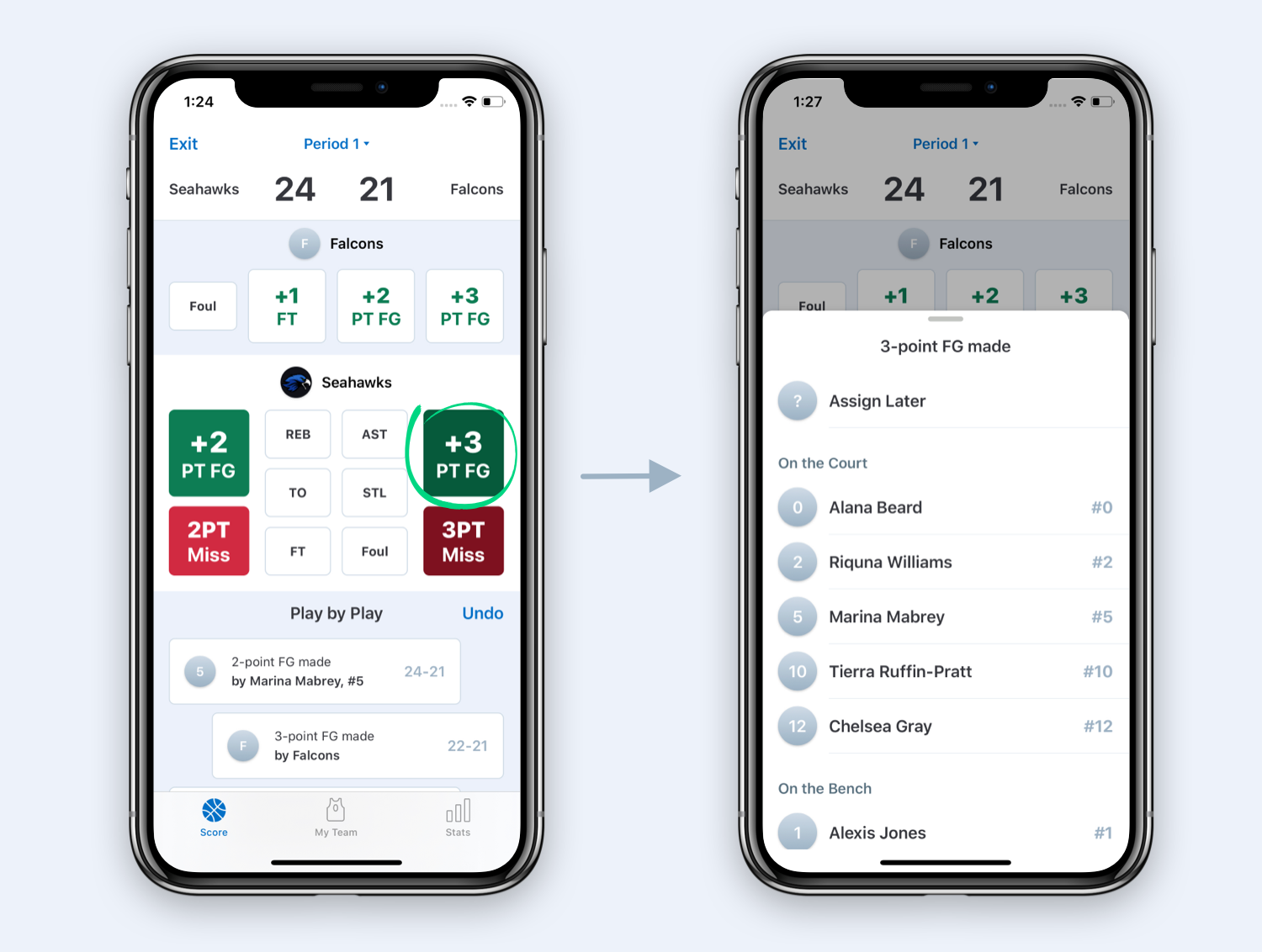 Basketball Scorekeeping and Stats Team Manager